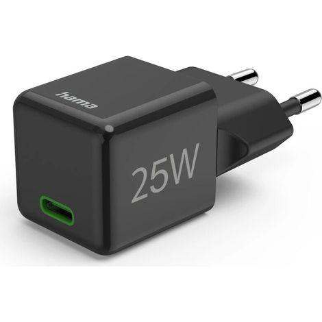 Hama 00201985 USB Ladegerät 25 W 1x USB-C® USB PD Schwarz Innenbereich USB Power Delivery (USB-PD)