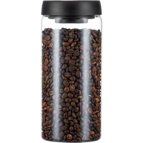 Glass for Grains of Coffee, Boi Bo Herme Tique for Food, Ce Re Ales, Bonbons, Conservation of the Frai Cheur, Pot of Storage 1800Ml (1/4)