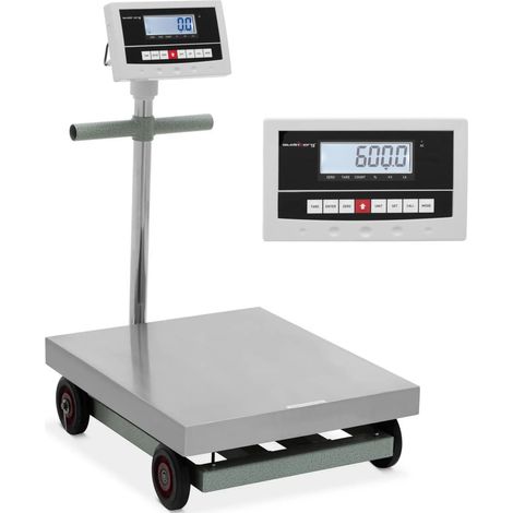 Steinberg Systems – Balance plateforme 600 kg – Résolution 0,1 kg – Dimensions 500 x 600 mm – Écran LCD 27 mm – Adaptateur CA + batterie (1/5)