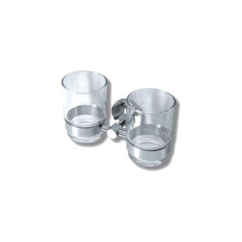 Novaservis Mephisto - Double support pour verres, chrome/verre 6857,0