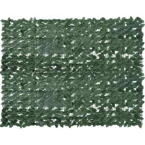 Balkon-Sichtschutz mit Dunkelgrünen Blättern 200x150 cm