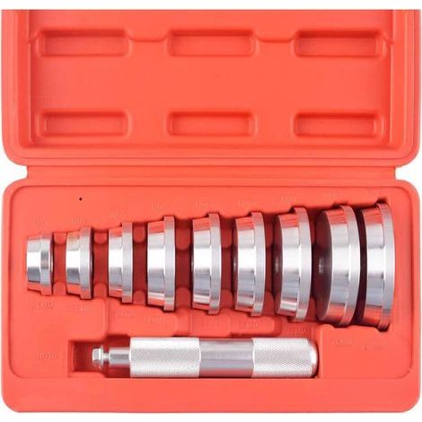 Kit de presse à roulement, Coffret Adaptateurs chasse Roulements Presse 10 pièces pour Le Montage des Roulements et Joint (1/5)