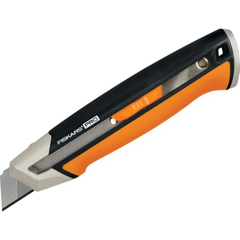 Fiskars CarbonMax Rotary Cutter with 25mm Refillable Blades, 19.4 cm Length, Stainless Steel Blade, Black and Orange