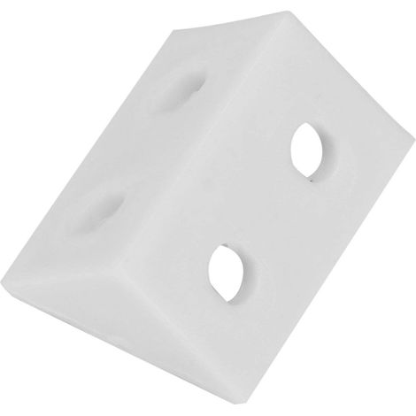 Code à Angle Droit en Plastique de 50 pièces, Code de Supports d'angle de Renfort de Gousset d'angle, pour tiroirs, fenêtres, Meubles, Supports d'angle durables et Solides, Blanc (1/5)