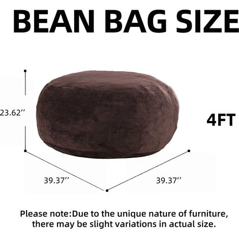 4FT Sitzsack,Sitzsackstuhl, Sofa für Erwachsene,weicher und bequemer Lesestuhl,geeignet für Schlafzimmer, Balkone und andere Orte (1/5)