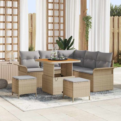 Ensemble de canapé de jardin 8 pc 7-Nombre de places vidaXL (1/5)