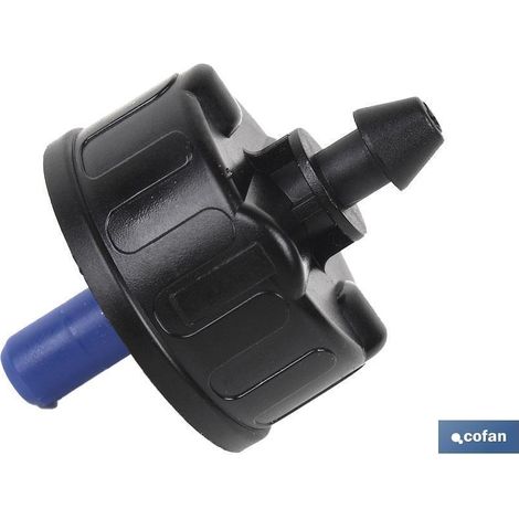 Gotero autoc compensante 2,1 litros/hora para riego eficiente en jardinería y agricultura