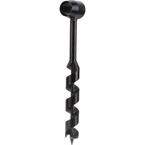 Black High Hardness Lightweight Manual Auger Drill Portable Survival Drill for Wild Woodworking 25-230mm/0.98-9.06in (1/5)