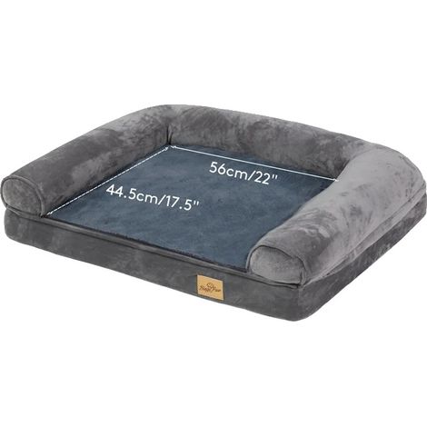 Lit pour chien, design orthopédique, housse amovible, M 80x60x18 cm (1/2)