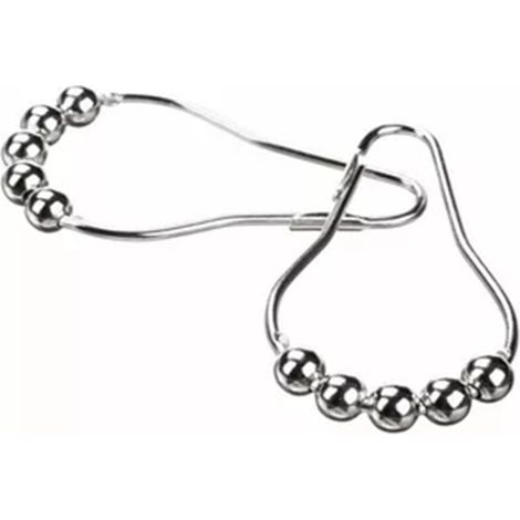 Anneaux de Rideaux Douche avec Crochet en Métal – Anneau Circulaire ouvrable pour Rideaux (1/4)
