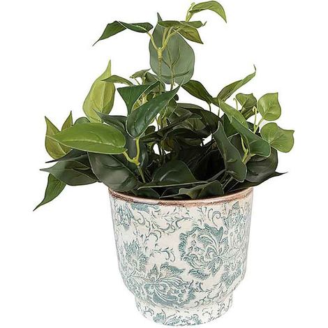 Pot de fleurs céramique vert 17x15x15cm
