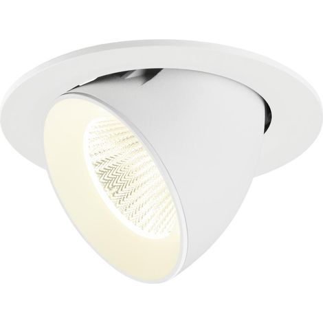 Encastré downlight NUMINOS® GIMBLE L intérieur 4000 K 40° IP20 rond blanc - SLV - 1009752 (1/4)