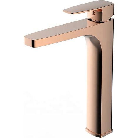 ROBINET DE LAVABO SURELEVE EN LAITON ROSE DORE COLLECTION PENEE