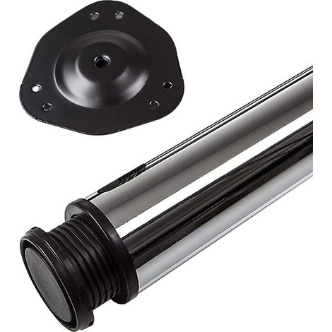 SO-TECH 1 Stück Tischbein Höhe 820 mm Ø 76 / 80 mm Stahl verchromt belastbar bis 75 kg, Möbelfuß mit 32 mm Höhenverstellung Tischfuß (1/3)