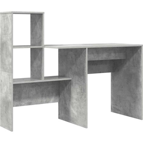 Maison Exclusive - Schreibtisch Beton Grau 131,5 x 50 x 106,5 cm