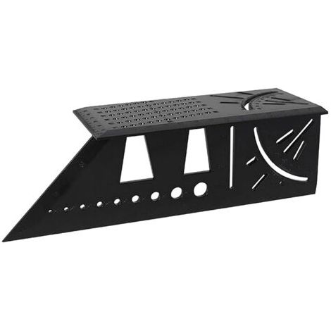 Règle carrée en alliage d'aluminium 3D Angle d'onglet mesure 45 degrés Carpenter's Règle Carpenter's Accessoires travail du bois Cadeaux (1/5)