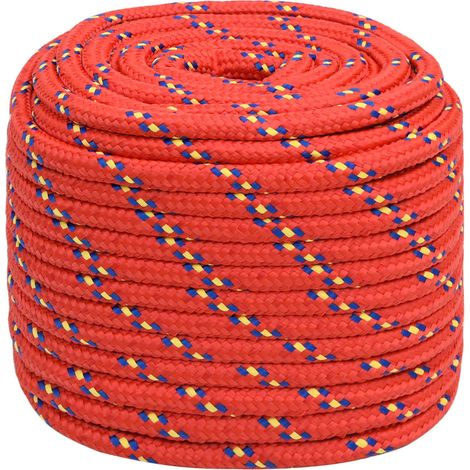 Corde de bateau, Corde de Chanvre, pour la Décoration, le Bricolage, le Jardinage Rouge 18 mm 25 m Polypropylène OIB9329E (1/5)