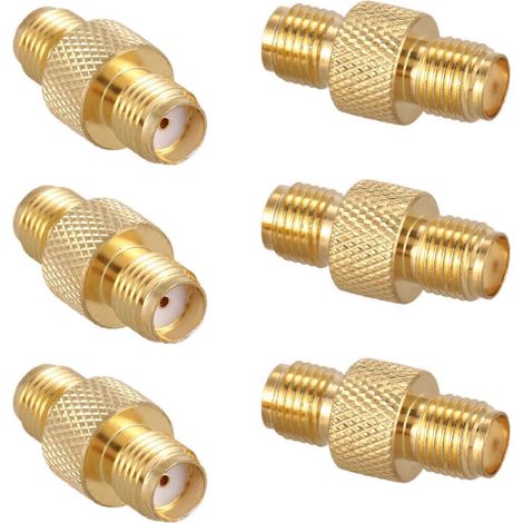 Adaptateur coaxial RF SMA femelle-femelle droit (6x), plaqué or (1/5)