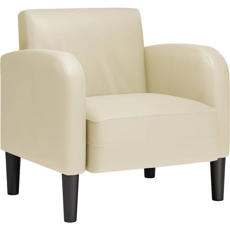 vidaXL Divano Sedia con Braccioli Crema 54 cm in Similpelle (1/5)