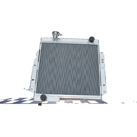 Radiador, tamaño del núcleo 488 mm x 430 mm x 62 mm, tamaño total 560 mm x 540 mm x 82 mm, entrada/salida 38 mm, 3 filas, compatibilidad con SUV genéricos modelo BJ40 BJ42 HJ45 (1/5)