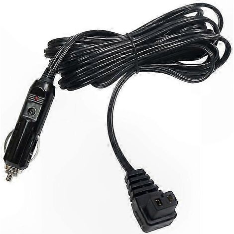 Câble d'alimentation 12/24V pour glacière de voiture, 5 mètres, connexion allume-cigare, sans interrupteur, compatible réfrigérateur portable. (1/4)