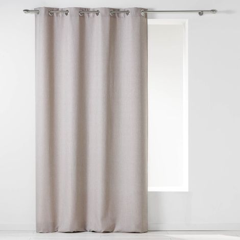 Rideau a oeillets 140 x 260 cm chambray uni newton Lin (1/4)