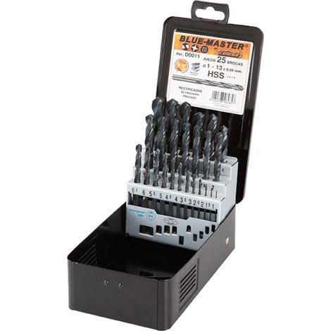 Bluemaster — Juego Brocas HSS DIN 338 en Estuche  Made in Bizkaia