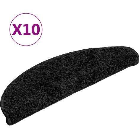 Maison Exclusive - Stufenmatten 10 Stk. 56x17x3 cm Schwarz Halbru (1/5)