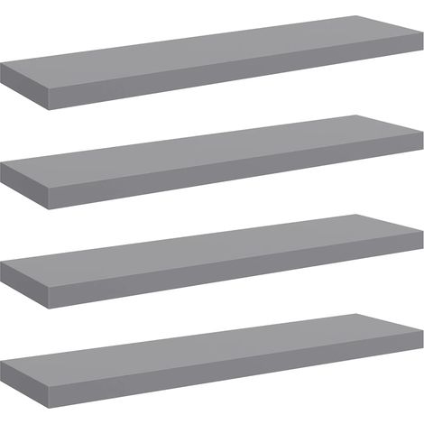 Maison Exclusive - Schwebende Wandregale 4 Stk. Grau 90x23,5x3,8c