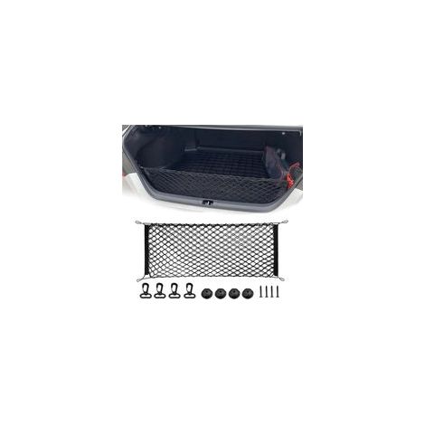 Filet de chargement arrière de voiture, accessoires extérieurs de voiture, filet de rangement de coffre avec crochet pour SUV, voitures et camions (89,9 x 40,1 cm) (1/5)