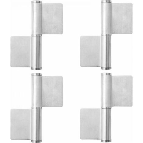 4pc Pack de 4 charnières à souder, sangle à souder en acier inoxydable pour portes métalliques, charnière robuste pour portails de jardin et machines (1/3)
