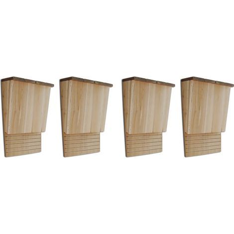 Fledermauskästen, 4er-Set, 22 x 12 x 34 cm, aus Holz (1/5)