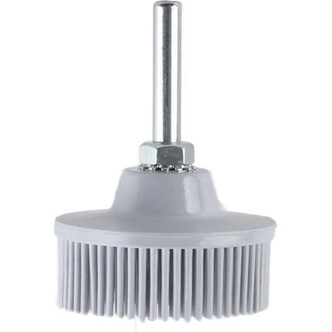 Disque à poils de 2 pouces, brosse Abrasive en caoutchouc émeri, meule de polissage pour l'élimination des bavures et de la rouille, blanc (1/5)