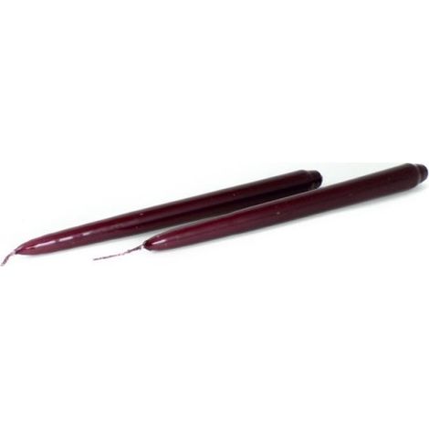 CANDELE 2 PEZZI A STELO BORDEAUX LUCIDO 25 CM DI MERCURY