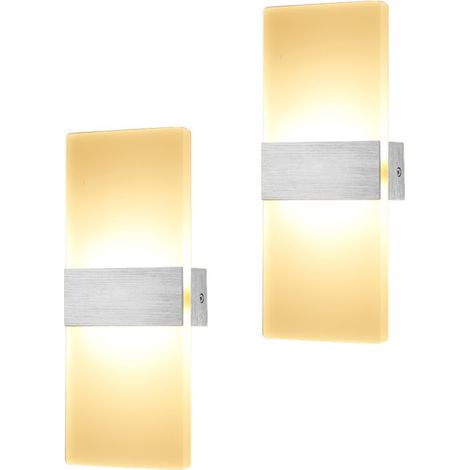 SWANEW Lampada da parete a LED 12W Lampada da corridoio per interni Illuminazione da parete Lampada da parete per esterni Lampade per scale Bianco caldo (1/5)