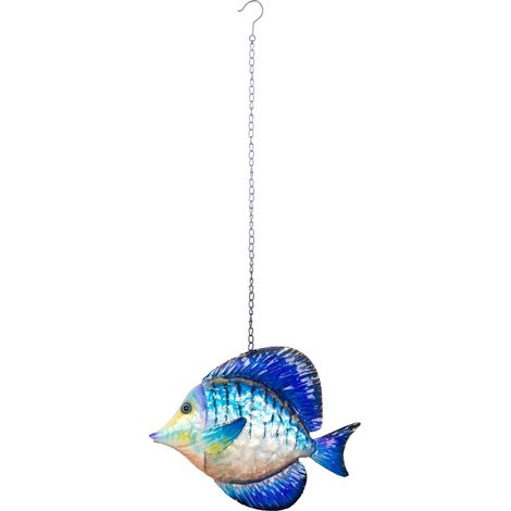 Ciondolo a forma di pesce in metallo colorato con catena da 65 cm - Decorazione originale