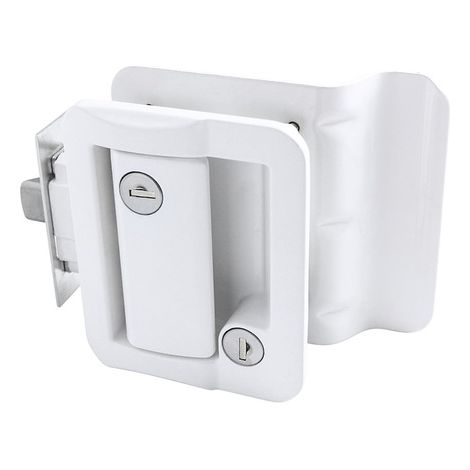 Serrure de porte RV, zinc, haute dureté, résistance à l'usure/corrosion, blanc (1/5)