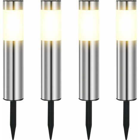 Lampe solaire extérieure étanche IP65 en plastique ABS – Énergie solaire – 8 à 10 heures d'éclairage – Lot de 4 pour jardin et allées (1/5)