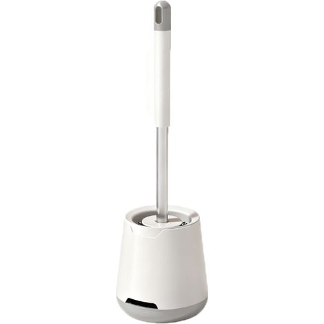 Brosse De Toilette - Manche Long En Caoutchouc - Base Avec Système D'évacuation Liquide - Pour Sol - 1 Pièce