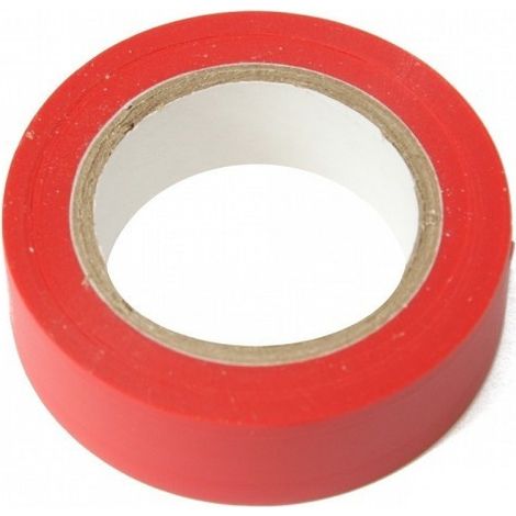 Cinta aislante de PVC de 15 mm x 10 m, color rojo, E30-PVC1510RE, Bemko 4284