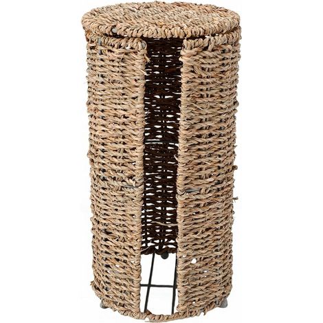 Porte-rouleau de toilette SUNGOOYUE, panier rangement en jonc mer (1/4)