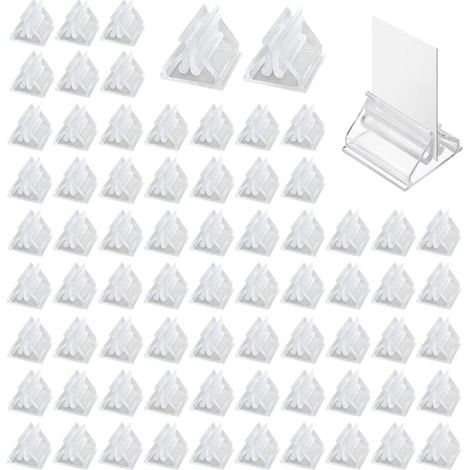 Bardusch 72 Pièces Supports de Cartes de Jeu en Plastique Transparent, Porte-Étiquettes de Prix, Support de Carte en Acrylique Transparent pour Jeux de Société, Marqueurs de Fête (1/5)