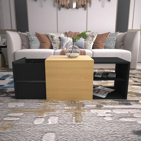 Meuble de rangement caché meuble TV table console TV avec espace de rangement meuble TV thé et étagère salon petits meubles plusieurs tables d'appoint scénarios d'utilisation multiples 1803850 cm (1/5)