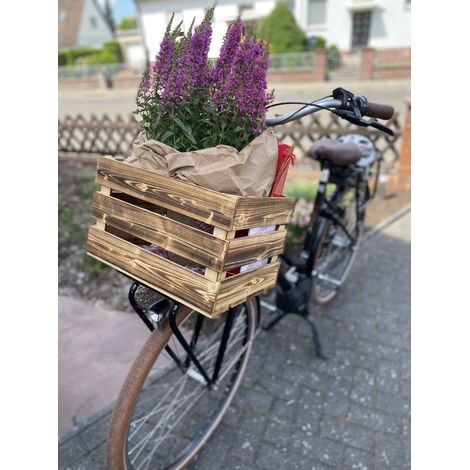 Obstkiste Bella geflammt Fahrradkorb Geschenkkiste Aufbewahrungskiste Dekokiste Weinkiste (1/5)