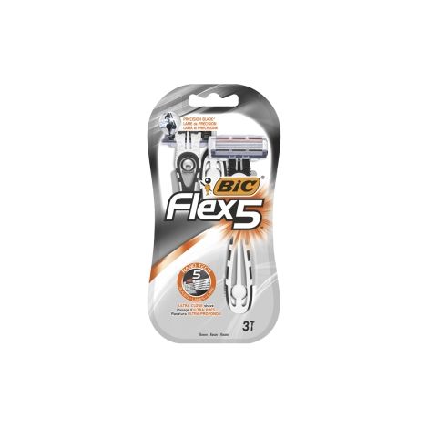 Bic Flex5 5-Klingen-Rasierer, 3 Stück