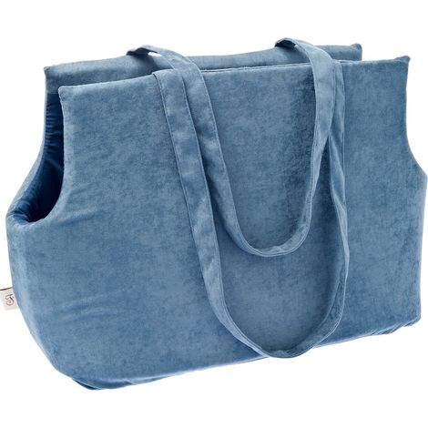 blu - Borsa trasportino con guinzaglio e cuscino estraibile modello Everyday per cani e gatti (1/5)