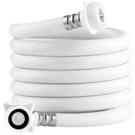Tuyau d'entrée d'eau pour machine à laver – Tuyau d'alimentation en eau Lignes de connexion d'entrée de lave-linge Pièces de rechange pour maison, dortoir, salle de bain, appartement (1/5)