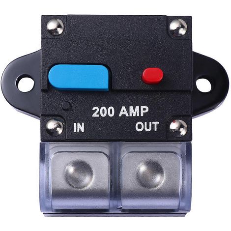 Disjoncteur automobile réarmable 200 A avec bouton de réarmement manuel, accessoires automobiles (noir)-7X5CM (1/3)
