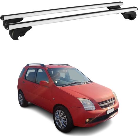 OMAC Barres de toit en aluminium pour Chevrolet Cruze 2001-2004 – TÜV / DIN 75302:2019 – Antivol inclus – Charge max 75 kg – 2 barres Argent (1/4)