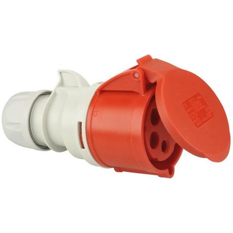 PCE CEE-Kupplungs-Steckdose 32A rot Adapterstecker (1/2)